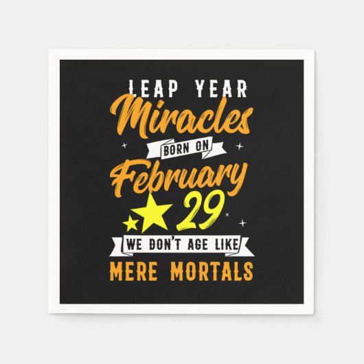 Leap Year Miracles 29 februari 2010 Gift Servet (Voorkant)