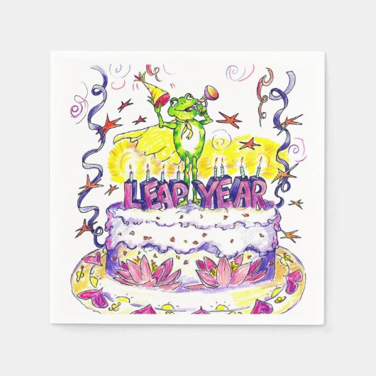 Leap Year Napkins Servet (Voorkant)