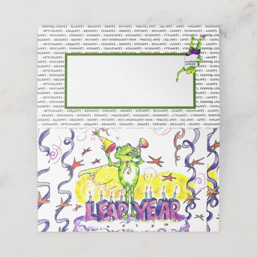 Leap Year Place Card Plaatskaartje (Buitenkant ongevouwen)