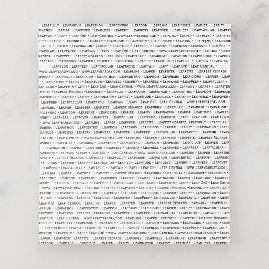 Leap Year Place Card Plaatskaartje (Binnenkant ongevouwen)