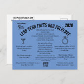 Leap Year  Postcard  Postcrossing card Briefkaart (Voorkant / Achterkant)