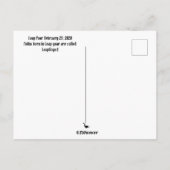 Leap Year  Postcard  Postcrossing card Briefkaart (Achterkant)