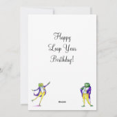 Leap Year Ribbon Dancer Feestdagenkaart (Achterkant)