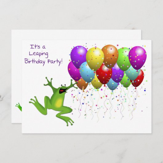 Leap Year verjaardag uitnodiging (Voorkant / Achterkant)