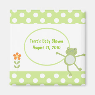 Leapfrog Frog Baby shower Favor Magnet