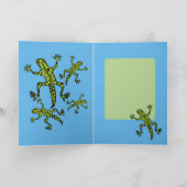Leapin' Lizards. Leap Year Birthday Wenskaart Kaart (Binnen)