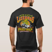 Leapin' Lizzard Speed Shop on Black T-shirt (Achterkant)