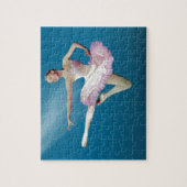 Leaping Ballerina op blauw Legpuzzel (Verticaal)