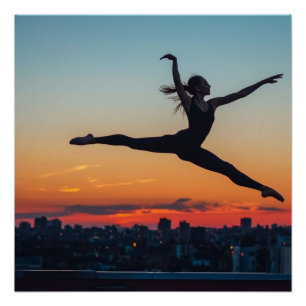Leaping Ballerina Perfect Poster