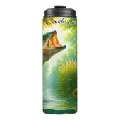 Leaping Bass Deer Forest Hunt Thermosbeker (Voorkant)