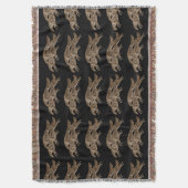 Leaping Borzoi Blanket Throw Deken (Voorkant Verticaal)