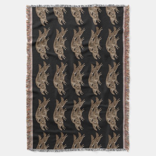 Leaping Borzoi Blanket Throw Deken (Voorkant Verticaal)