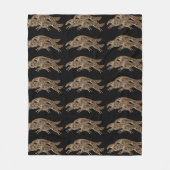 Leaping Borzoi Fleece Blanket Deken (Voorkant)