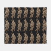 Leaping Borzoi Fleece Blanket Deken (Voorkant (Horizontaal))