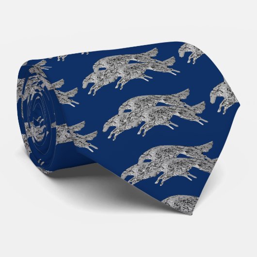 Leaping Borzoi Stropdas (Opgerold)