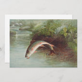 Leaping Brook Trout beroemd gemaakt door S.A. Kilb Kaart (Voorkant / Achterkant)