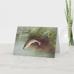 Leaping Brook Trout beroemd gemaakt door S.A. Kilb Kaart