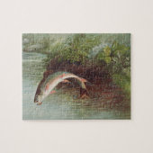 Leaping Brook Trout beroemd gemaakt door S.A. Kilb Legpuzzel (Horizontaal)