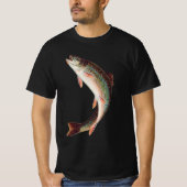 Leaping Brook Trout beroemd gemaakt door S.A. Kilb T-shirt (Voorkant)