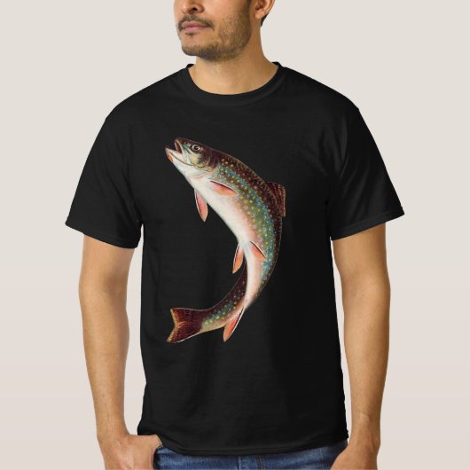 Leaping Brook Trout beroemd gemaakt door S.A. Kilb T-shirt (Voorkant)