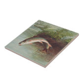 Leaping Brook Trout beroemd gemaakt door S.A. Kilb Tegeltje (Zijkant)