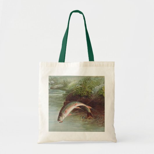 Leaping Brook Trout beroemd gemaakt door S.A. Kilb Tote Bag (Voorkant)