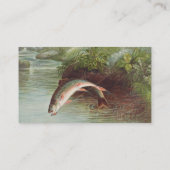 Leaping Brook Trout beroemd gemaakt door S.A. Kilb Visitekaartje (Achterkant)