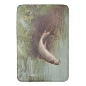 Leaping Brook Trout van Samuel Kilbourne (1874) Badmat (Voorkant Verticaal)