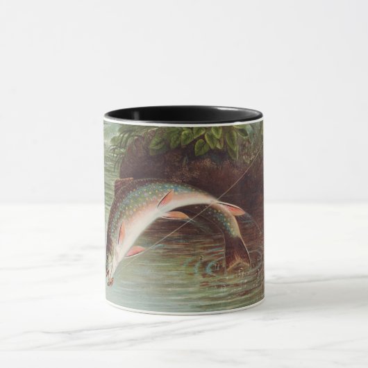 Leaping Brook Trout van Samuel Kilbourne (1874) Mok (Midden)