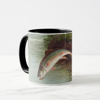 Leaping Brook Trout van Samuel Kilbourne (1874) Mok