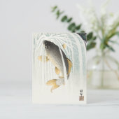 Leaping Carp - Ohara Koson -  viskunst Briefkaart (Staand voorkant)