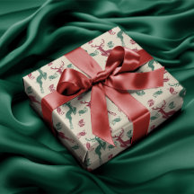 Leaping Deer and Holly