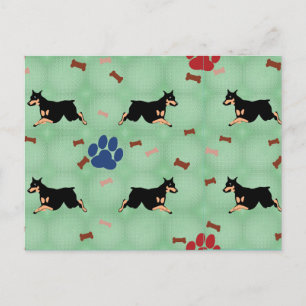 Leaping Doberman Briefkaart