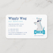 Leaping Dog Floral Pet Care & Grooming Blue Loyalt Visitekaartje (Achterkant)