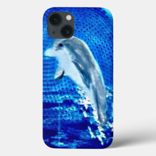 Leaping Dolphin Zee Animal Blue iPhone 13 Hoesje