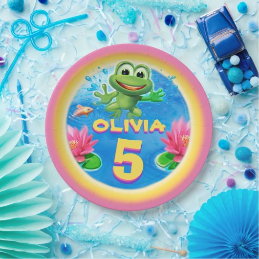 Leaping Frog CUSTOM Papierpartij bord 9 inch. (Feest)