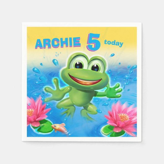 Leaping Frog custom party papier servet (Voorkant)