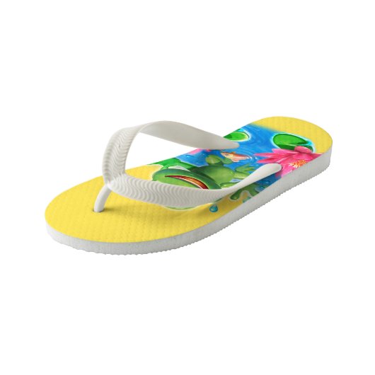 Leaping Frog kleurrijke vakantie kinder Flip Flop (Schuin)