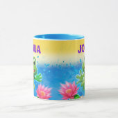 Leaping frog party aangepaste NAAM combo mok (Midden)