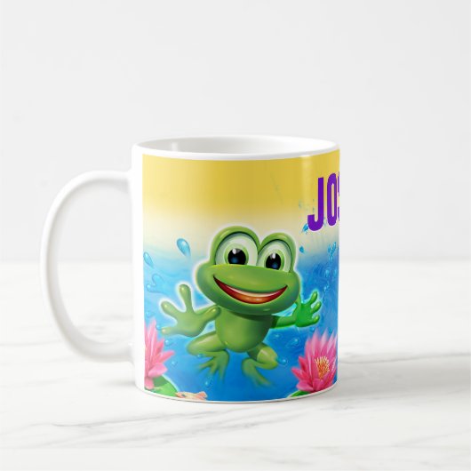 Leaping frog party custom NAAM keramische mok (Links)