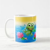 Leaping Frog Party keramische mok cadeau (Links)