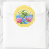 Leaping Frog verjaardagsfeestje glanzende sticker (Tas)