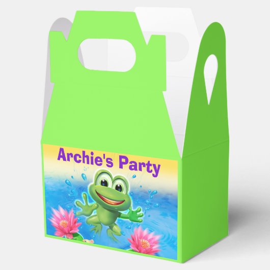 Leaping Frog verjaardagsfeestje gunstbox Bedankdoosjes (Geopend)