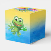 Leaping Frog verjaardagsfeestje taart en gunstboxe Bedankdoosjes (Achterkant)
