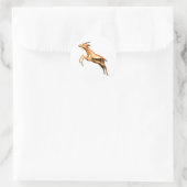 Leaping Gazelle Ronde Sticker (Tas)