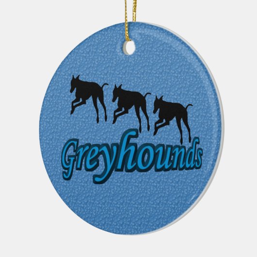 Leaping Greyhound Silhouettes Dog Ornament (Links)