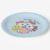 Leaping Hares Easter Papieren Bordje (Gekanteld)