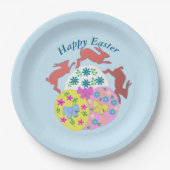 Leaping Hares Easter Papieren Bordje (Voorkant)