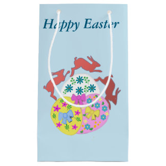 Leaping Hares editable Easter Klein Cadeauzakje