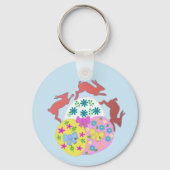 Leaping Hares  Sleutelhanger (Achterkant)